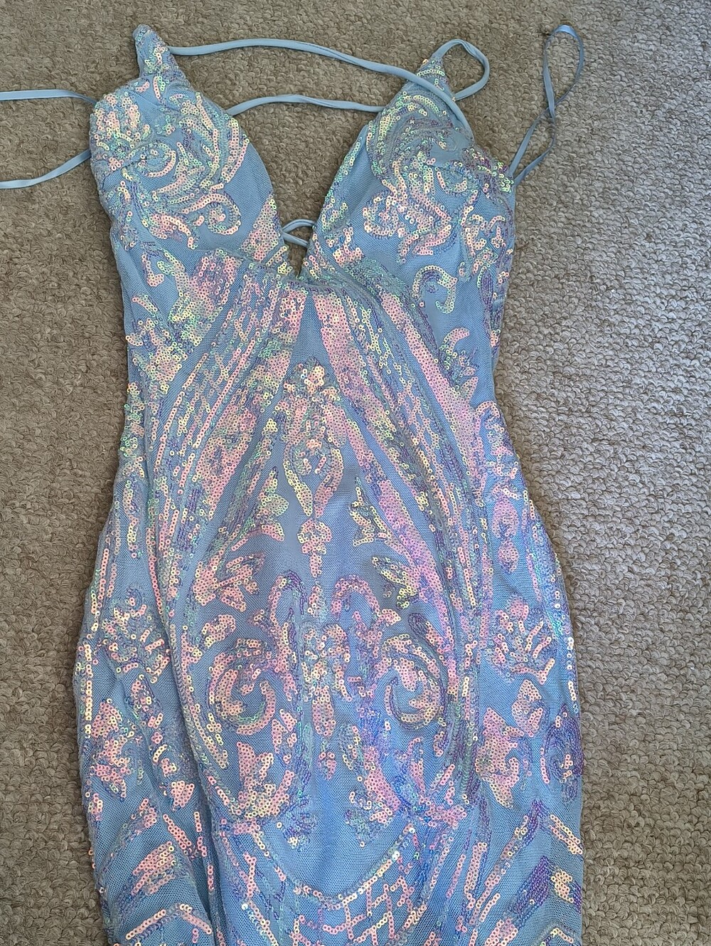 NWT Windsor Rise And Shine Iridescent Sequin Mini Dress Size XS